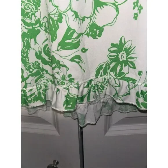 Southern Lady Women's Size L Green Floral Casual Shirt - Picture 6 of 7